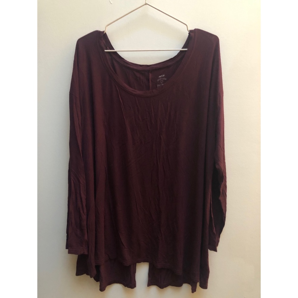 Aerie Plum long sleeve with slit in back Size XL